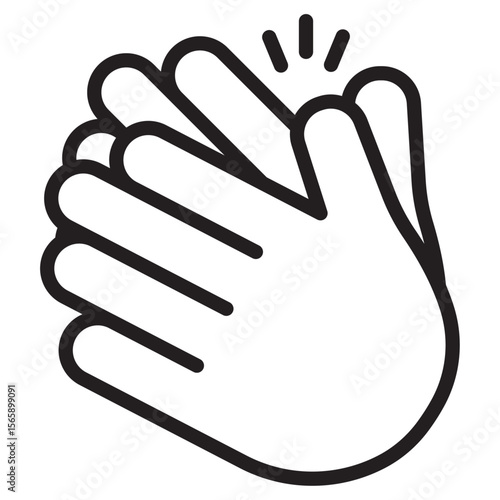 Clapping hand icon vector illustration isolated sign