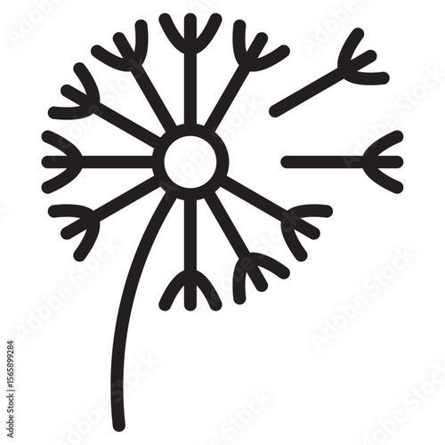 dandelion icon vector illustration isolated sign