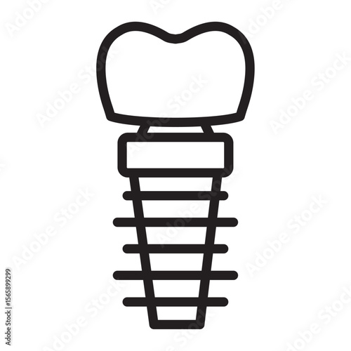 Dental implants icon vector illustration isolated sign