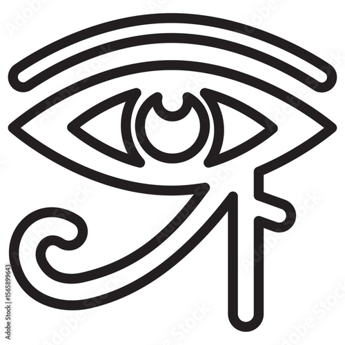 Eye of Horus Egypt Deity icon vector illustration isolated sign