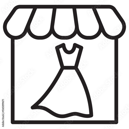 Fashion boutique icon vector illustration isolated sign