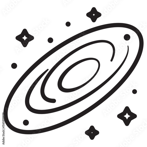 Galaxy icon vector illustration isolated sign