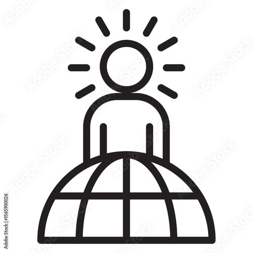 Global campaign icon vector illustration isolated sign