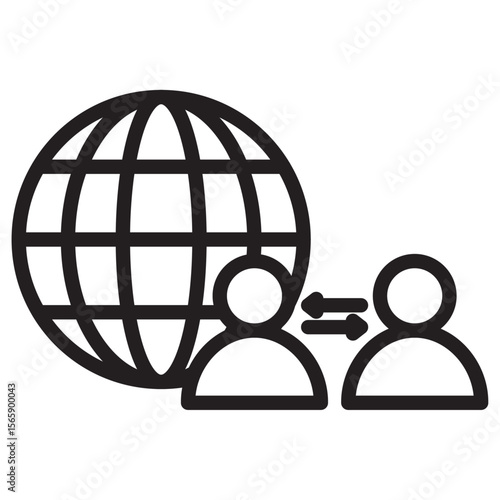 Globalization icon vector illustration isolated sign