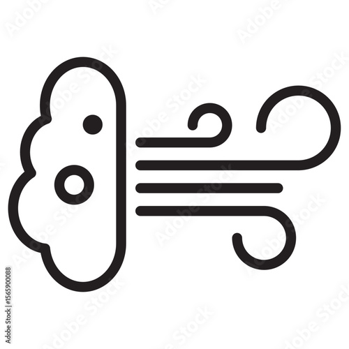 gust icon vector illustration isolated sign