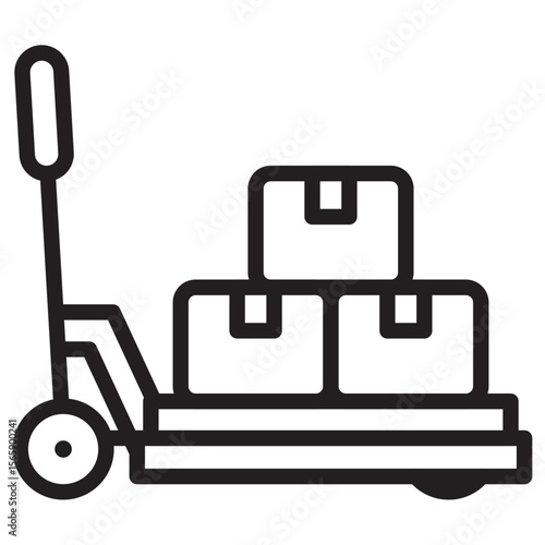 Hand pallet jack icon vector illustration isolated sign