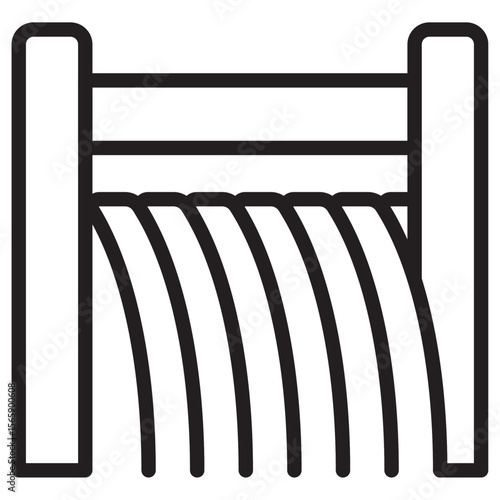 Hydroelectric dam icon vector illustration isolated sign