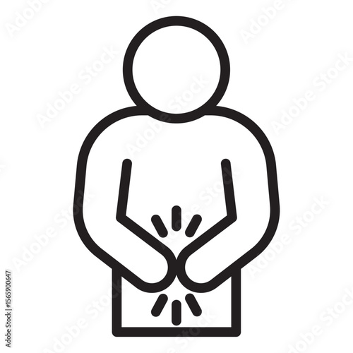 Indigestion icon vector illustration isolated sign