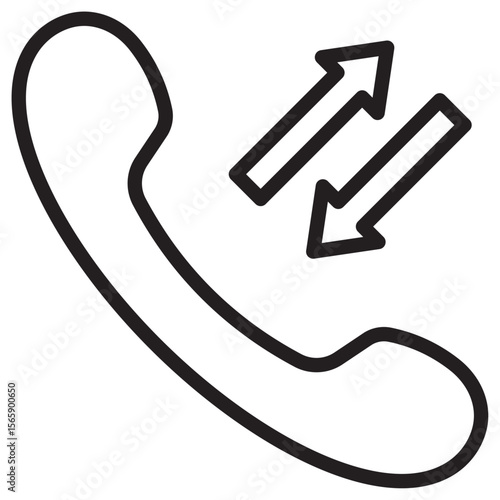 incoming outgoing calls icon vector illustration isolated sign
