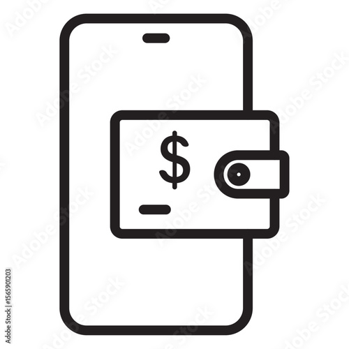 mobile payment icon vector illustration isolated sign
