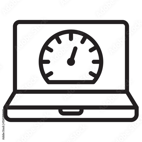 Network speed test icon vector illustration isolated sign