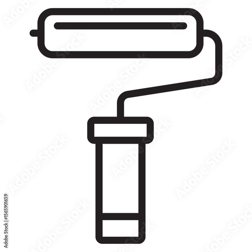 paint roller icon vector illustration isolated sign