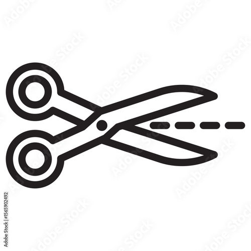 Scissors trim cut icon vector illustration isolated sign