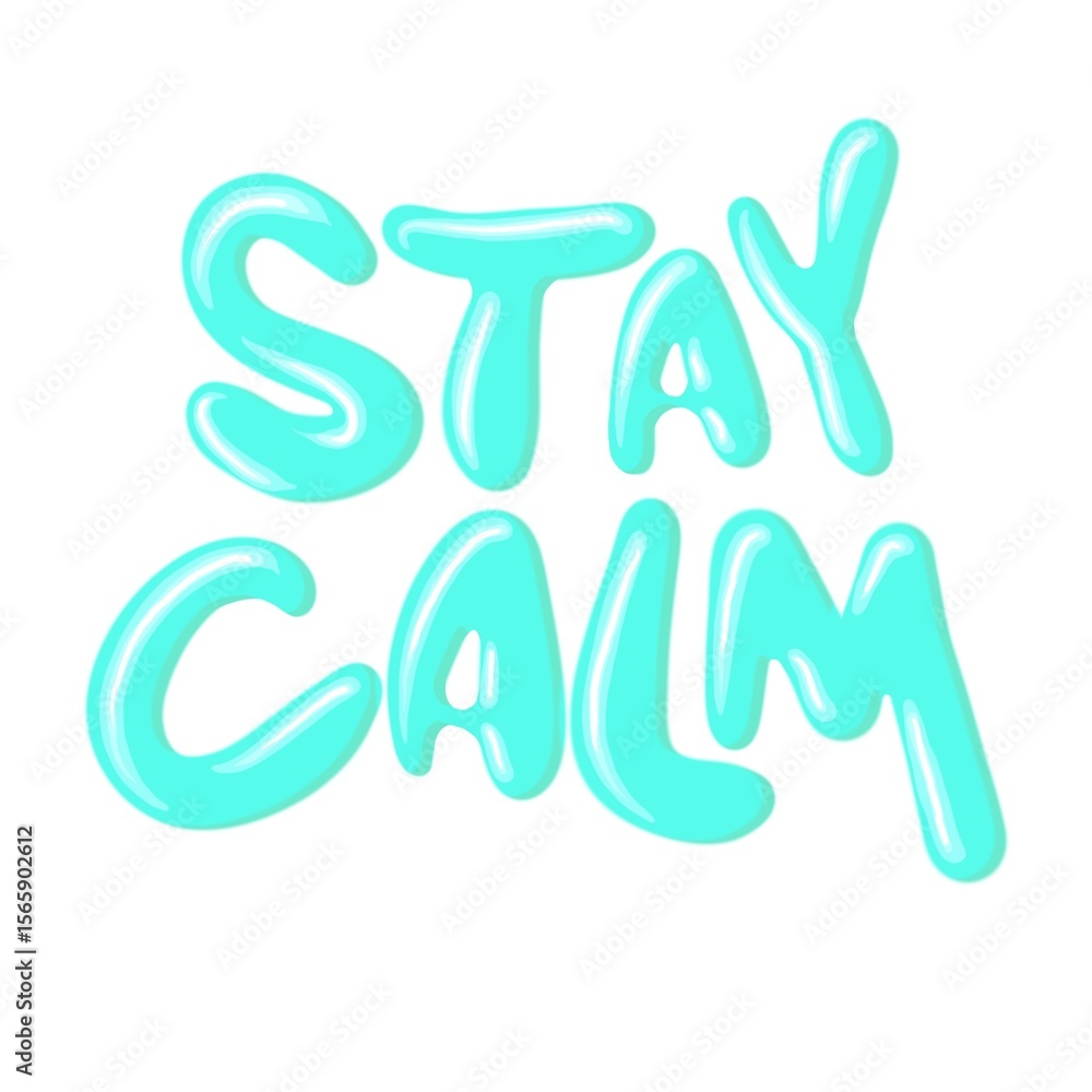 Stay calm green lettering design Stay calm green lettering design