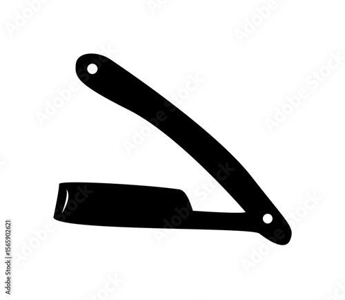 Silhouette of a pair of scissors, sharp blades ready for cutting.