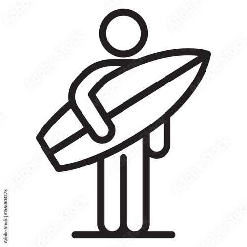 surfing icon vector illustration isolated sign