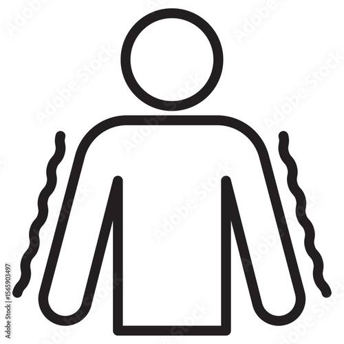 Trembling icon vector illustration isolated sign