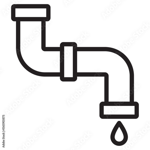 Water pipes icon vector illustration isolated sign