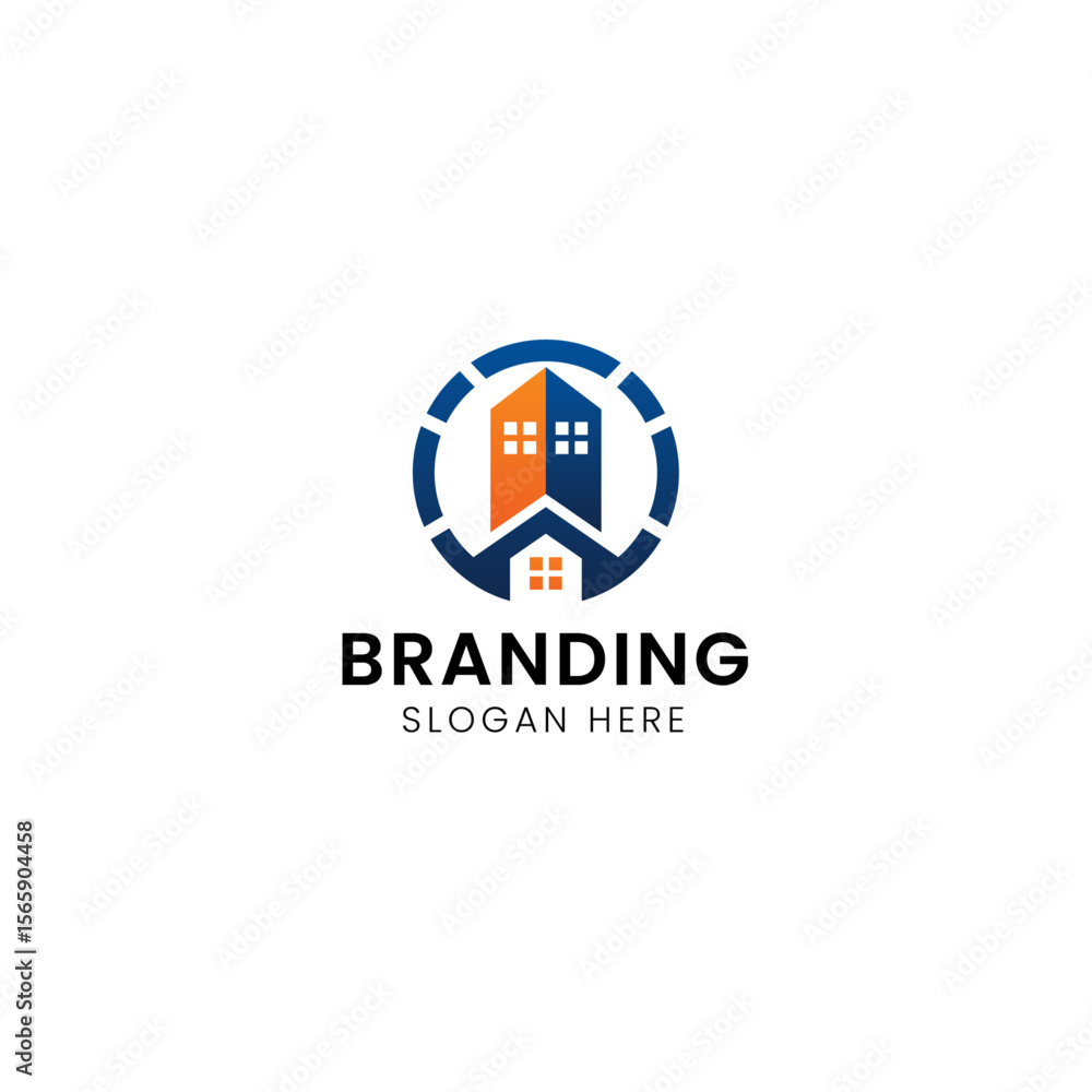 Simple urban real estate home and building logo Simple urban real estate home and building logo