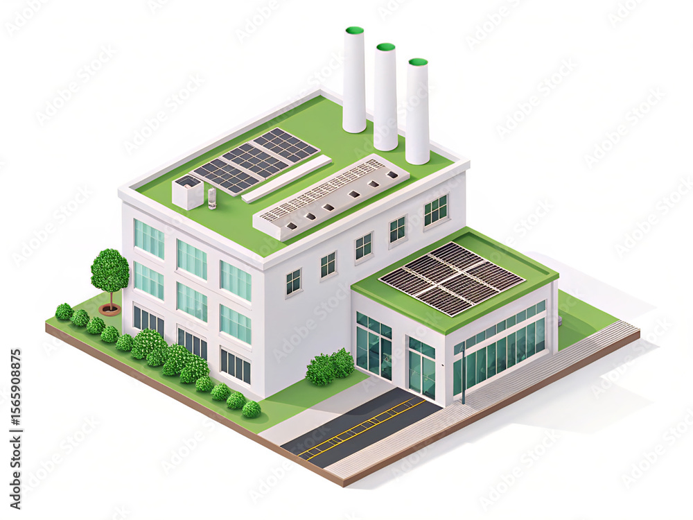 Naklejka premium vector isometric building. Isometric view