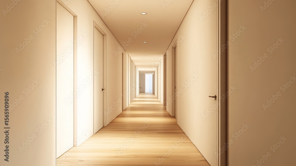 Fototapeta premium Empty, bright hallway