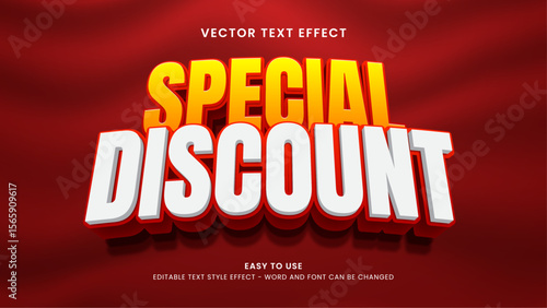 special discount editable text effect
