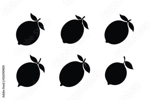 vector set of black olives