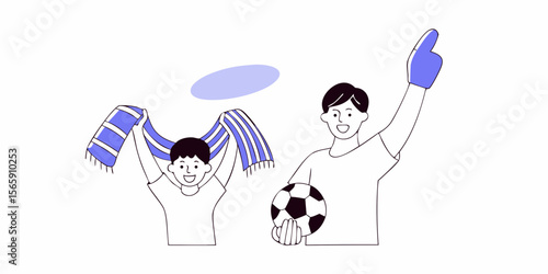 Football Fans Cheering at a Match