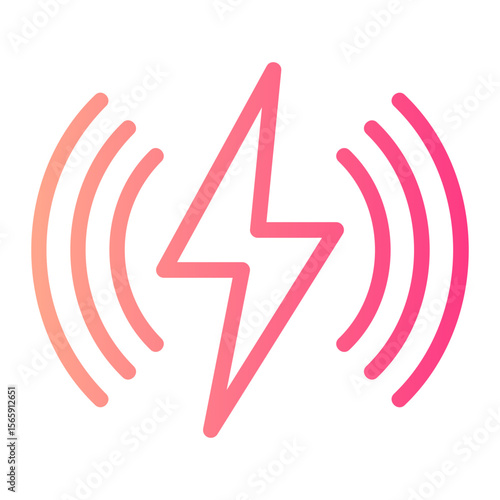 wireless charging gradient icon