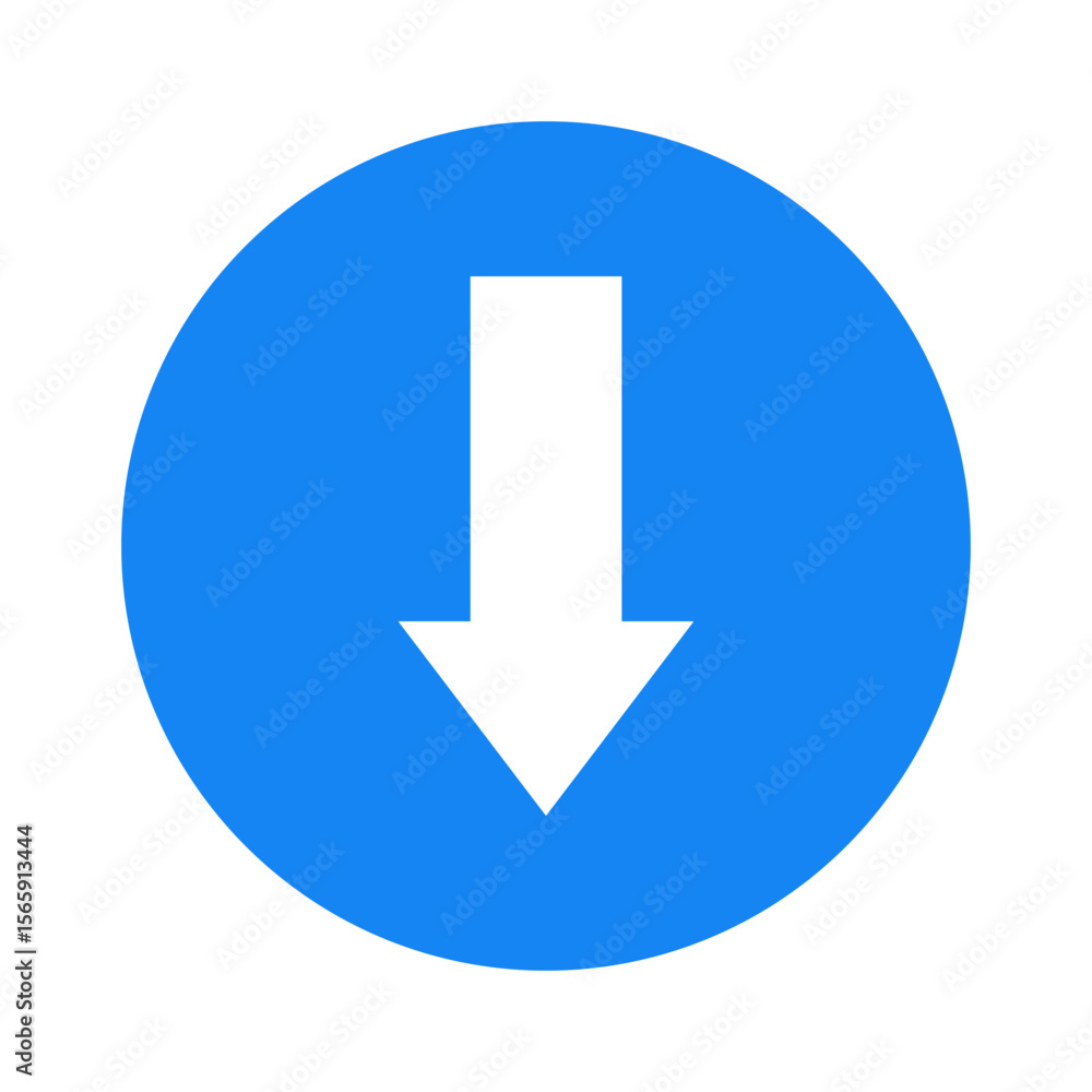 Blue download icon illustration Blue download icon illustration