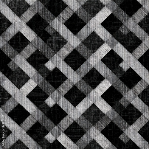 Geometric Monochrome Textile Pattern