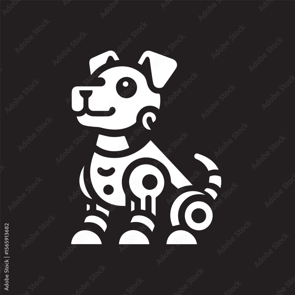 Fototapeta premium robot dog logo