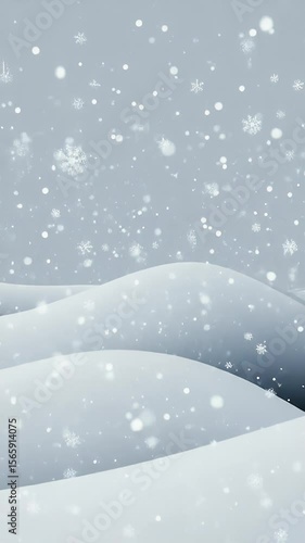 Winter Snowfall Background Falling Snowflakes White Season Cold