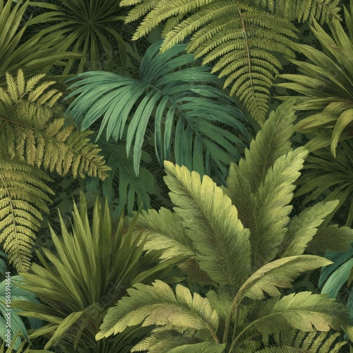 Tropical Leaves Seamless Print