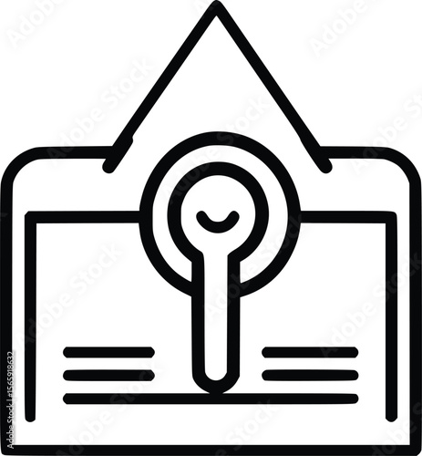 Modern vector keycard access graphic design element