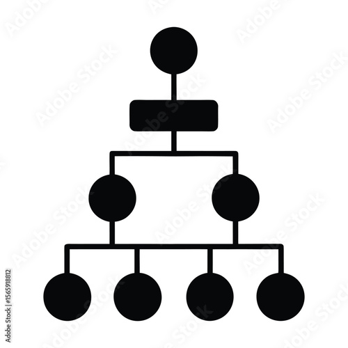 Simple Hierarchy Chart Organizational Structure Diagram