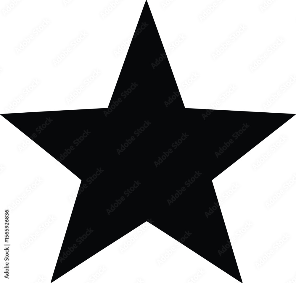 Bold Black Star Vector Graphic: Simple Minimalist Icon Bold Black Star Vector Graphic: Simple Minimalist Icon