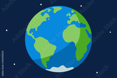 A Simple Graphic Depiction Of The Earth From Space For A Clean And Global Icon