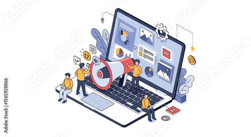 Digital marketing strategy analysis and campaign planning with team collaboration for business growth and customer engagement