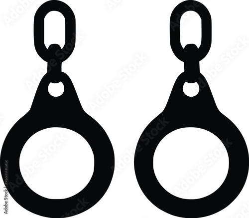 Bold Black Vector Earrings: Modern Minimalist Design