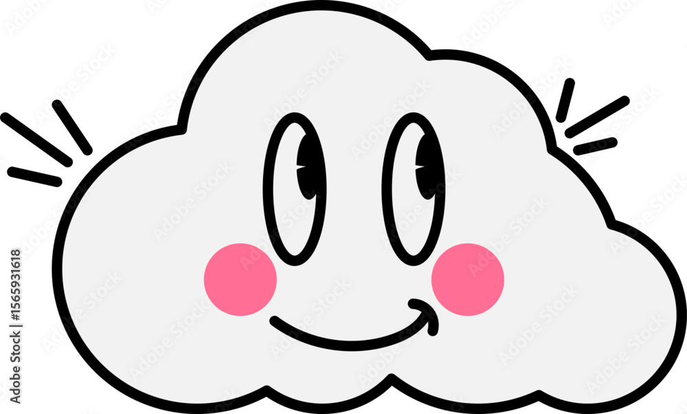 Fototapeta premium Cute Doodle Retro Character Illustration