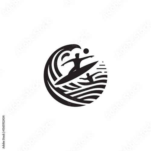 Photography silhouette of a person surfing