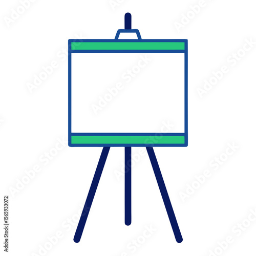 easel with blank canvas
