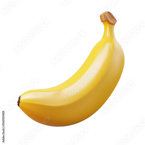 Yellow Banana Fruit Icon isolated on a transparent background