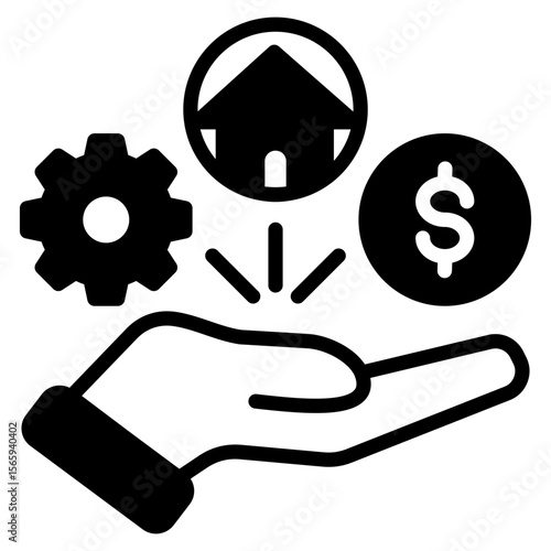 Asset Management outline mixed icon