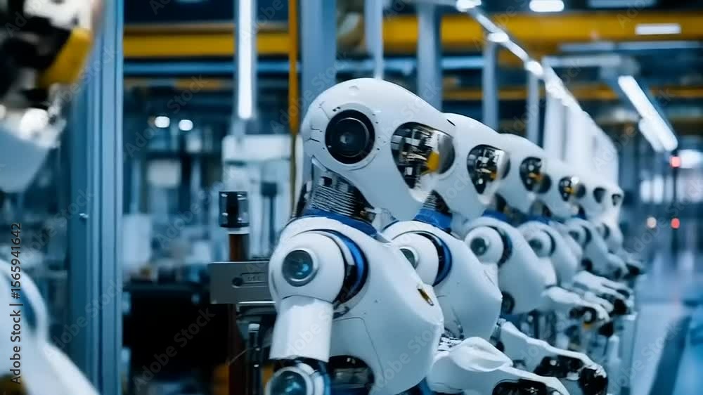 Futuristic Robots in Assembly Line: AI and Automation Futuristic Robots in Assembly Line: AI and Automation