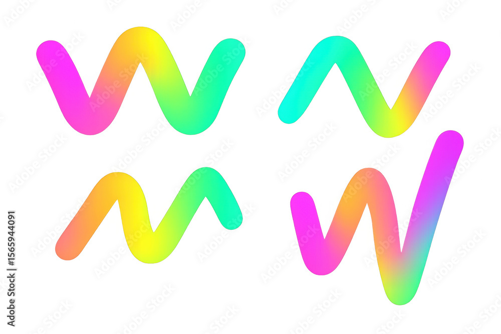Vibrant gradient wavy lines blending dynamically, creating abstract design pattern with smooth color transitions on transparent background Vibrant gradient wavy lines blending dynamically, creating abstract design pattern with smooth color transitions on transparent background
