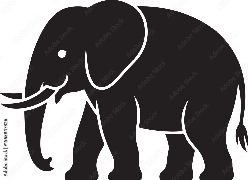 Obraz premium Majestic Elephant Silhouette