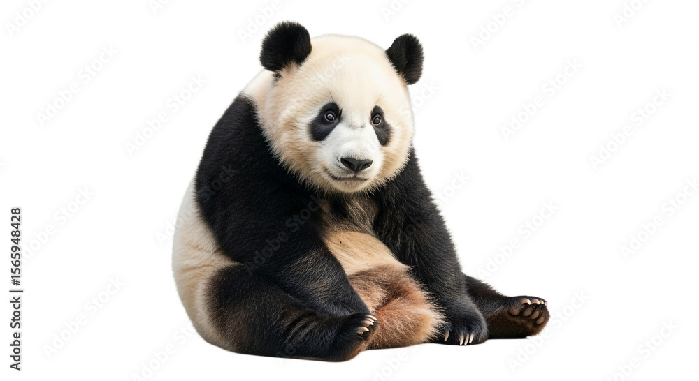 Naklejka premium giant panda isolated on white