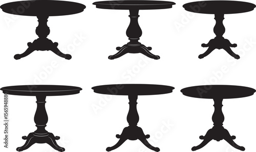 Table silhouette vector illustration